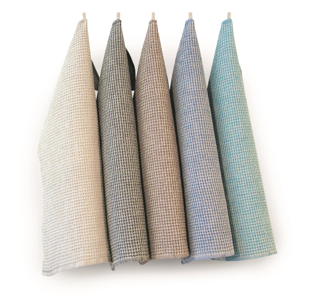 Växbo lin Bubbel handduk svart - Bild 2