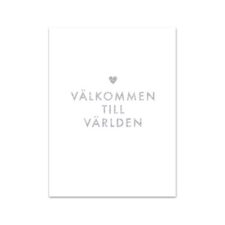 Nobhill Kort Välkommen till världen silver