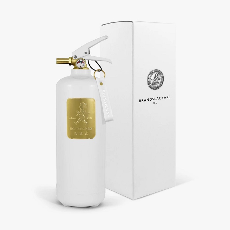Solstickan Brandsläckare 2 kg Design Edition White Brass - Bild 2