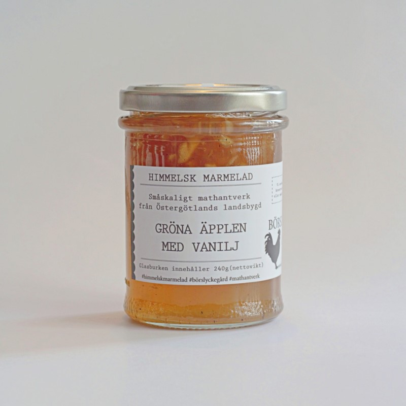 Börslycke Marmelad Gröna äpplen med vanilj