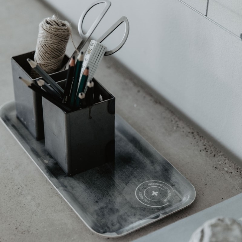 Grafitgrå Bricka Dimma kantig - Bild 3